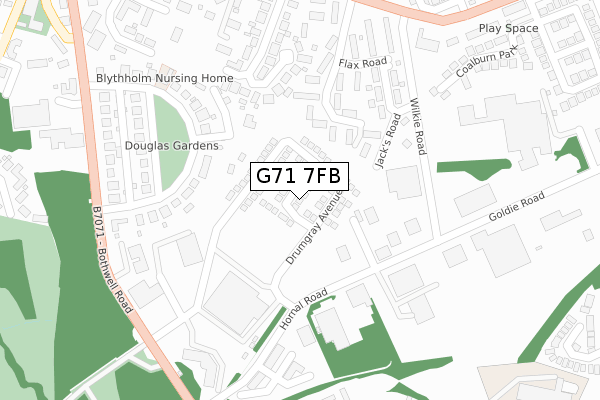 G71 7FB map - large scale - OS Open Zoomstack (Ordnance Survey) G71 7FB map - large scale - OS Open Zoomstack (Ordnance Survey)