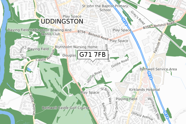 G71 7FB map - small scale - OS Open Zoomstack (Ordnance Survey) G71 7FB map - small scale - OS Open Zoomstack (Ordnance Survey)