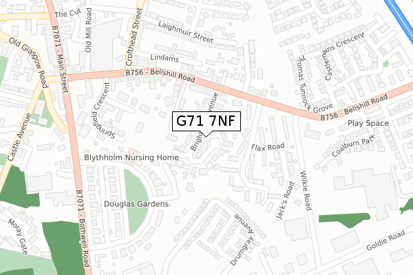 G71 7NF map - large scale - OS Open Zoomstack (Ordnance Survey) G71 7NF map - large scale - OS Open Zoomstack (Ordnance Survey)