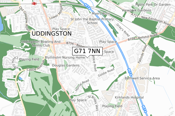 G71 7NN map - small scale - OS Open Zoomstack (Ordnance Survey) G71 7NN map - small scale - OS Open Zoomstack (Ordnance Survey)