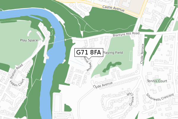 G71 8FA map - large scale - OS Open Zoomstack (Ordnance Survey) G71 8FA map - large scale - OS Open Zoomstack (Ordnance Survey)