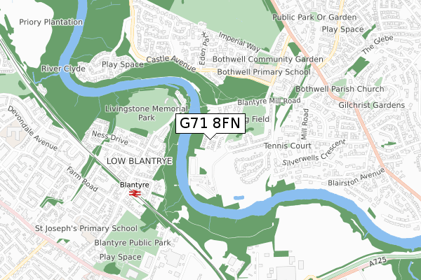 G71 8FN map - small scale - OS Open Zoomstack (Ordnance Survey) G71 8FN map - small scale - OS Open Zoomstack (Ordnance Survey)