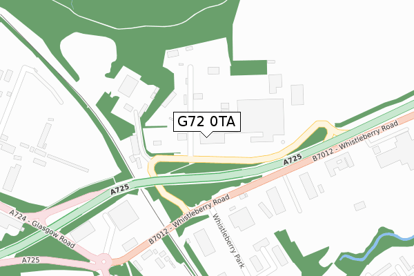 G72 0TA map - large scale - OS Open Zoomstack (Ordnance Survey)