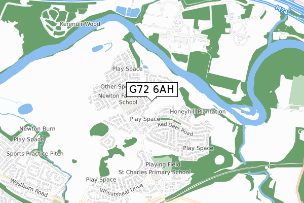 G72 6AH map - small scale - OS Open Zoomstack (Ordnance Survey) G72 6AH map - small scale - OS Open Zoomstack (Ordnance Survey)