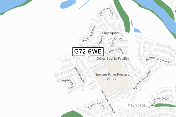 G72 6WE map - large scale - OS Open Zoomstack (Ordnance Survey) G72 6WE map - large scale - OS Open Zoomstack (Ordnance Survey)