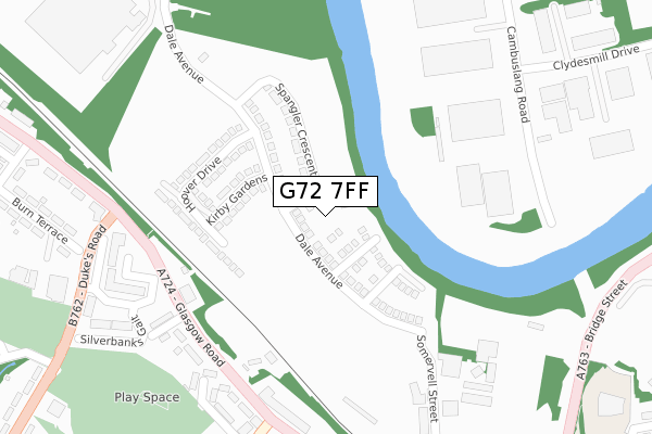 G72 7FF map - large scale - OS Open Zoomstack (Ordnance Survey)