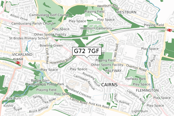 G72 7GF map - small scale - OS Open Zoomstack (Ordnance Survey) G72 7GF map - small scale - OS Open Zoomstack (Ordnance Survey)