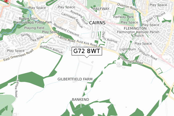 G72 8WT map - small scale - OS Open Zoomstack (Ordnance Survey) G72 8WT map - small scale - OS Open Zoomstack (Ordnance Survey)