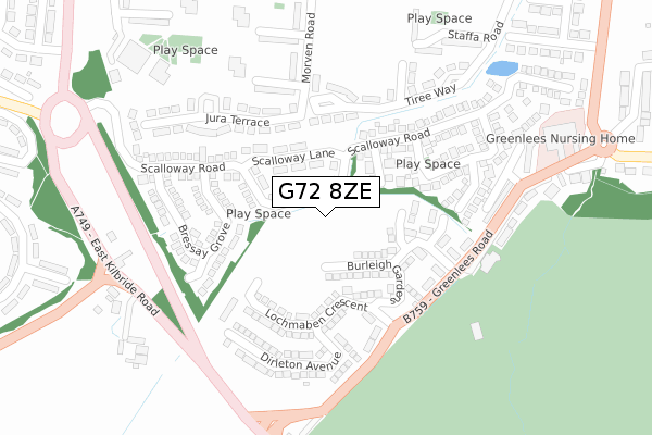 G72 8ZE map - large scale - OS Open Zoomstack (Ordnance Survey) G72 8ZE map - large scale - OS Open Zoomstack (Ordnance Survey)