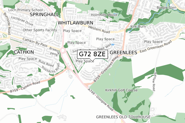 G72 8ZE map - small scale - OS Open Zoomstack (Ordnance Survey) G72 8ZE map - small scale - OS Open Zoomstack (Ordnance Survey)