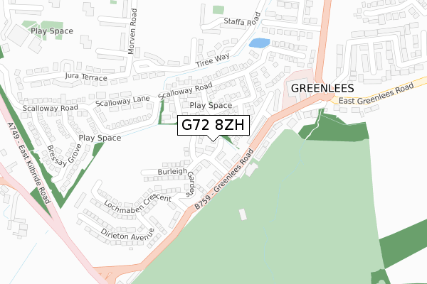 G72 8ZH map - large scale - OS Open Zoomstack (Ordnance Survey) G72 8ZH map - large scale - OS Open Zoomstack (Ordnance Survey)