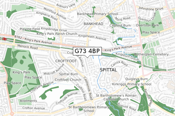 G73 4BP map - small scale - OS Open Zoomstack (Ordnance Survey) G73 4BP map - small scale - OS Open Zoomstack (Ordnance Survey)