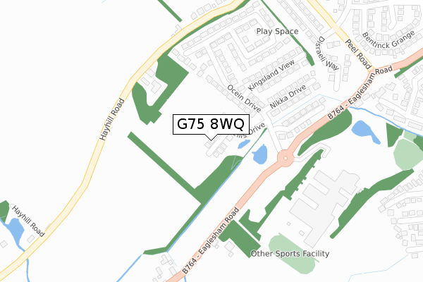 G75 8WQ map - large scale - OS Open Zoomstack (Ordnance Survey)