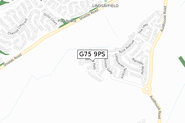 G75 9PS map - large scale - OS Open Zoomstack (Ordnance Survey)