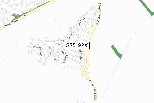 G75 9PX map - large scale - OS Open Zoomstack (Ordnance Survey)
