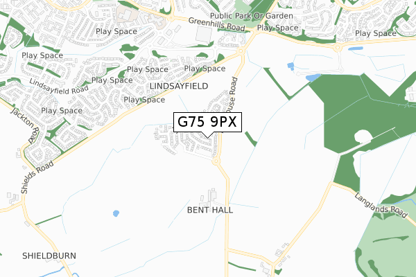 G75 9PX map - small scale - OS Open Zoomstack (Ordnance Survey)