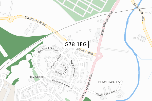 G78 1FG map - large scale - OS Open Zoomstack (Ordnance Survey) G78 1FG map - large scale - OS Open Zoomstack (Ordnance Survey)