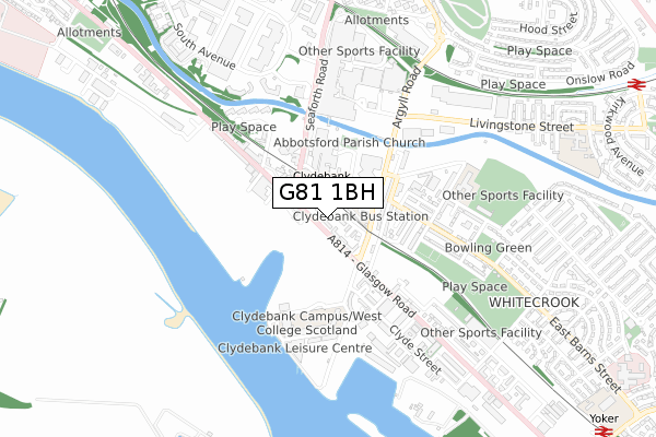 G81 1BH map - small scale - OS Open Zoomstack (Ordnance Survey) G81 1BH map - small scale - OS Open Zoomstack (Ordnance Survey)