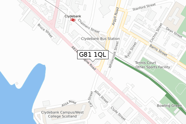 G81 1QL map - large scale - OS Open Zoomstack (Ordnance Survey) G81 1QL map - large scale - OS Open Zoomstack (Ordnance Survey)