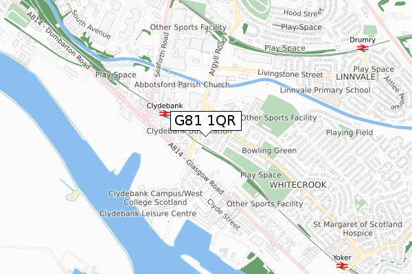 G81 1QR map - small scale - OS Open Zoomstack (Ordnance Survey) G81 1QR map - small scale - OS Open Zoomstack (Ordnance Survey)