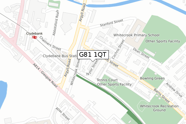 G81 1QT map - large scale - OS Open Zoomstack (Ordnance Survey) G81 1QT map - large scale - OS Open Zoomstack (Ordnance Survey)