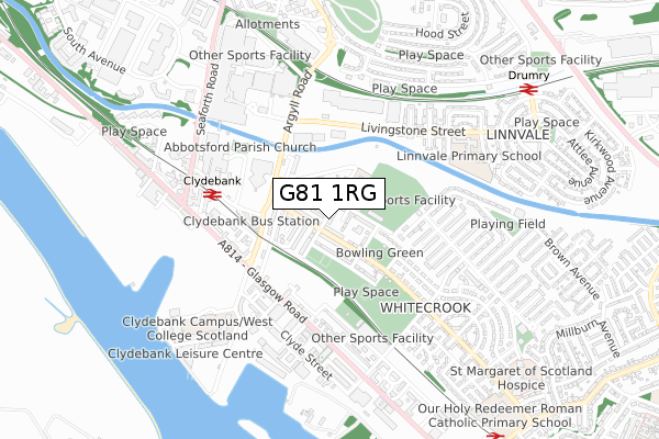 G81 1RG map - small scale - OS Open Zoomstack (Ordnance Survey) G81 1RG map - small scale - OS Open Zoomstack (Ordnance Survey)