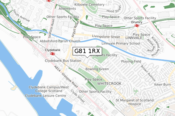 G81 1RX map - small scale - OS Open Zoomstack (Ordnance Survey) G81 1RX map - small scale - OS Open Zoomstack (Ordnance Survey)