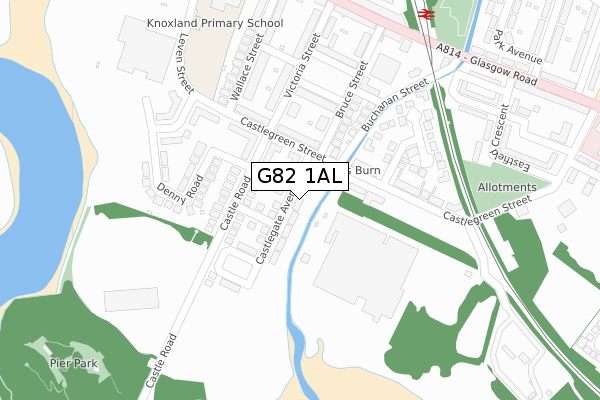 G82 1AL map - large scale - OS Open Zoomstack (Ordnance Survey)