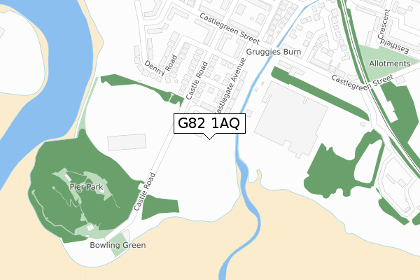 G82 1AQ map - large scale - OS Open Zoomstack (Ordnance Survey)