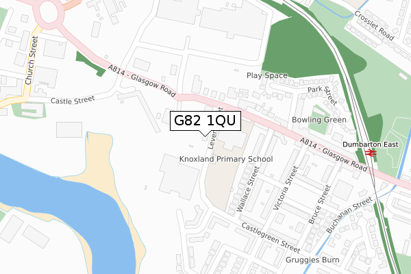G82 1QU map - large scale - OS Open Zoomstack (Ordnance Survey)