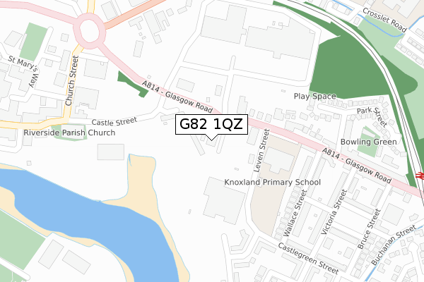 G82 1QZ map - large scale - OS Open Zoomstack (Ordnance Survey)
