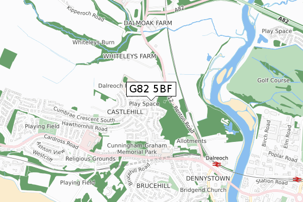 G82 5BF map - small scale - OS Open Zoomstack (Ordnance Survey) G82 5BF map - small scale - OS Open Zoomstack (Ordnance Survey)