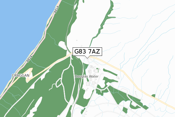 G83 7AZ map - small scale - OS Open Zoomstack (Ordnance Survey)