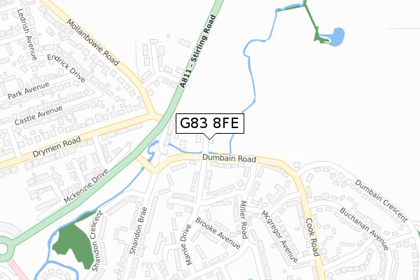 G83 8FE map - large scale - OS Open Zoomstack (Ordnance Survey)