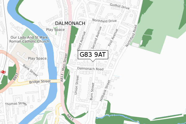 G83 9AT map - large scale - OS Open Zoomstack (Ordnance Survey)