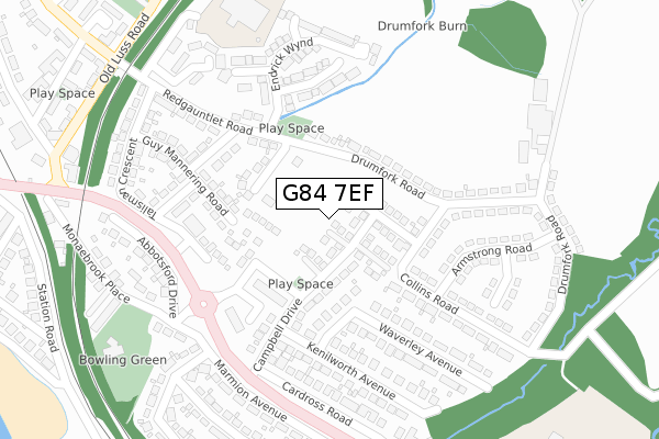 G84 7EF map - large scale - OS Open Zoomstack (Ordnance Survey) G84 7EF map - large scale - OS Open Zoomstack (Ordnance Survey)