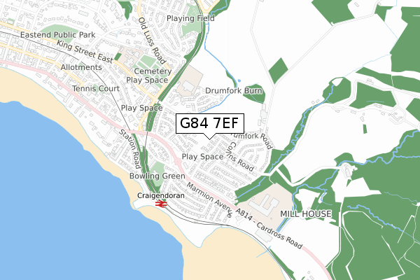 G84 7EF map - small scale - OS Open Zoomstack (Ordnance Survey) G84 7EF map - small scale - OS Open Zoomstack (Ordnance Survey)
