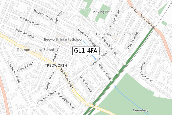 GL1 4FA map - large scale - OS Open Zoomstack (Ordnance Survey) GL1 4FA map - large scale - OS Open Zoomstack (Ordnance Survey)