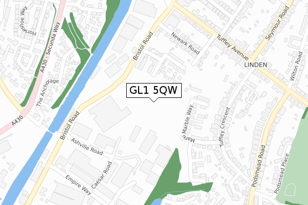 GL1 5QW map - large scale - OS Open Zoomstack (Ordnance Survey) GL1 5QW map - large scale - OS Open Zoomstack (Ordnance Survey)