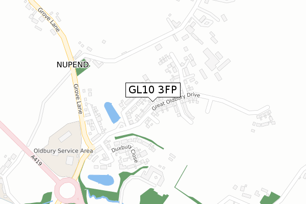 GL10 3FP map - large scale - OS Open Zoomstack (Ordnance Survey)
