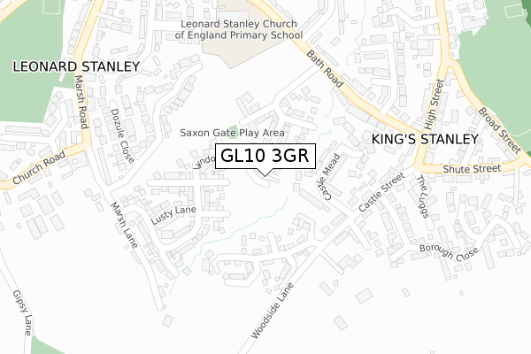 GL10 3GR map - large scale - OS Open Zoomstack (Ordnance Survey)