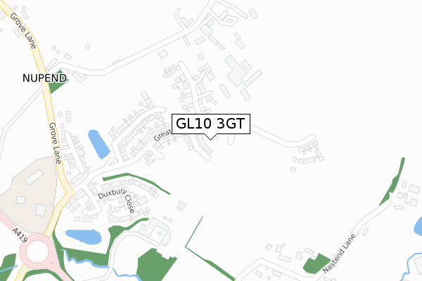 GL10 3GT map - large scale - OS Open Zoomstack (Ordnance Survey)