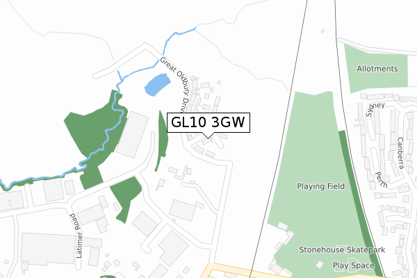 GL10 3GW map - large scale - OS Open Zoomstack (Ordnance Survey) GL10 3GW map - large scale - OS Open Zoomstack (Ordnance Survey)