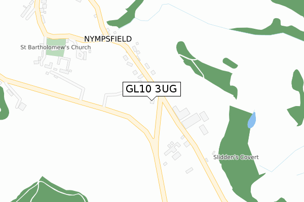 GL10 3UG map - large scale - OS Open Zoomstack (Ordnance Survey)