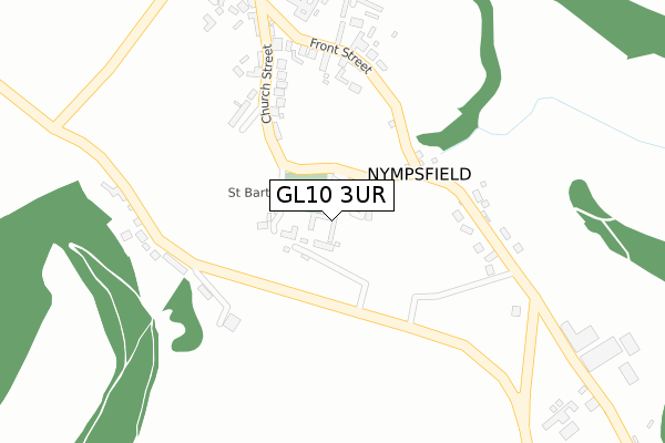 GL10 3UR map - large scale - OS Open Zoomstack (Ordnance Survey)