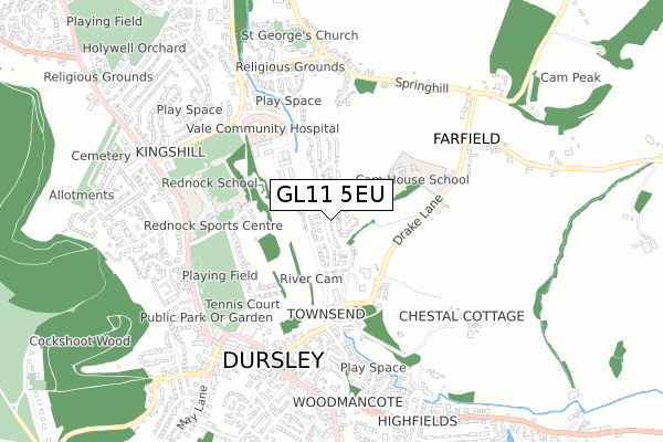 GL11 5EU map - small scale - OS Open Zoomstack (Ordnance Survey) GL11 5EU map - small scale - OS Open Zoomstack (Ordnance Survey)