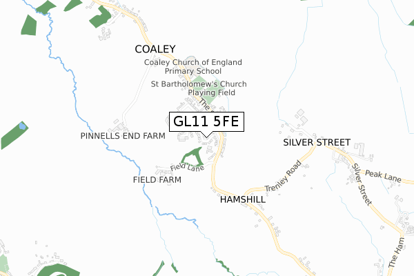 GL11 5FE map - small scale - OS Open Zoomstack (Ordnance Survey) GL11 5FE map - small scale - OS Open Zoomstack (Ordnance Survey)
