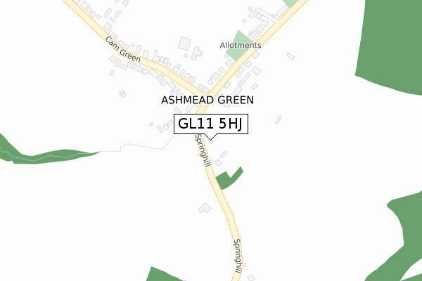 GL11 5HJ map - large scale - OS Open Zoomstack (Ordnance Survey) GL11 5HJ map - large scale - OS Open Zoomstack (Ordnance Survey)