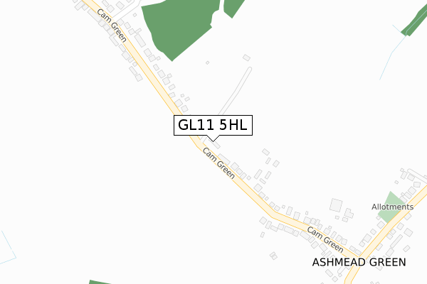 GL11 5HL map - large scale - OS Open Zoomstack (Ordnance Survey)