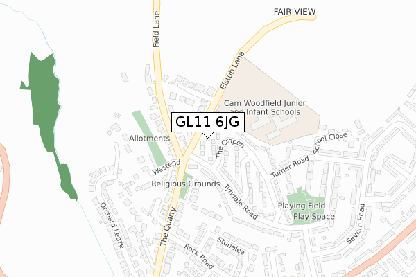 GL11 6JG map - large scale - OS Open Zoomstack (Ordnance Survey) GL11 6JG map - large scale - OS Open Zoomstack (Ordnance Survey)